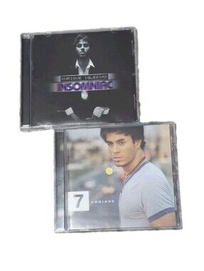 Enrique Iglesias 2 CD Lot Enrique 7 & Insomniac Latin Pop Collection Mint